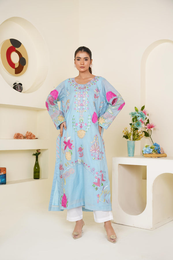Noor-e-nazar - Kurta - French Blue