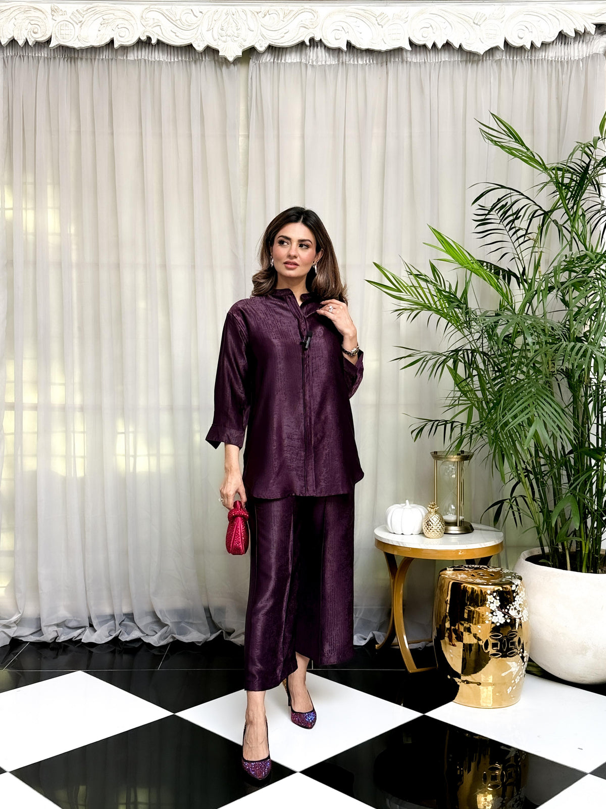 Plum Silk Velvet